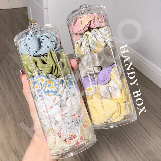 Hộp đựng phụ kiện Homeco hình trụ trong suốt ảnh số 2 Hộp đựng phụ kiện Homeco hình trụ trong suốt