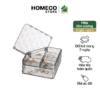 ảnh bìa Hộp nhựa Homeco dáng kim cương 2 ngăn đựng đồ cá nhân tiện lợi