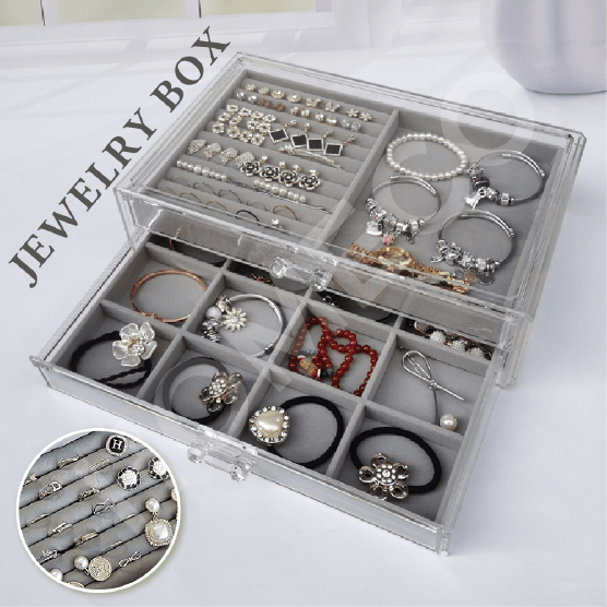 Tủ mini phụ kiện trang sức, đồ dùng cá nhân Homeco cao cấp 2 tầng ảnh số 1 Tủ mini phụ kiện trang sức, đồ dùng cá nhân Homeco cao cấp 2 tầng