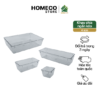 ảnh bìa Khay nhựa Homeco chia ngăn kéo trong suốt, đựng đồ, phụ kiện cá nhân 4 size (tổng 25 khay)