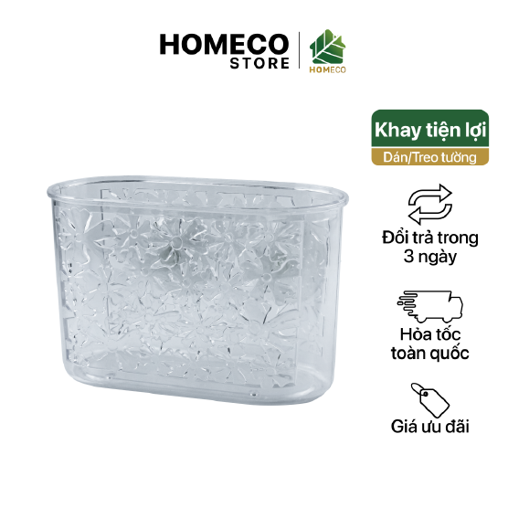 ảnh bìa Giá nhựa Homeco hít tường đựng đa năng 2 size