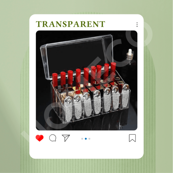 ảnh chính sách đổi trả Hộp đựng đồ trang điểm 36 ô vuông Homeco trong suốt