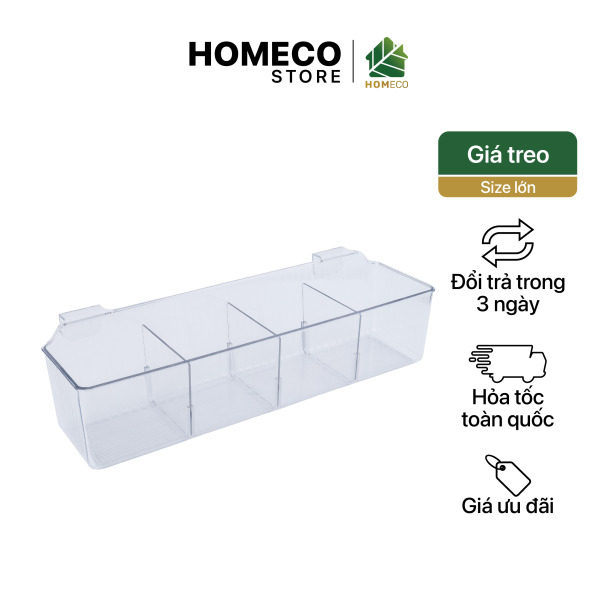 ảnh bìa Khay đựng đồ đa năng trong suốt Homeco 4 ngăn có thể tháo rời
