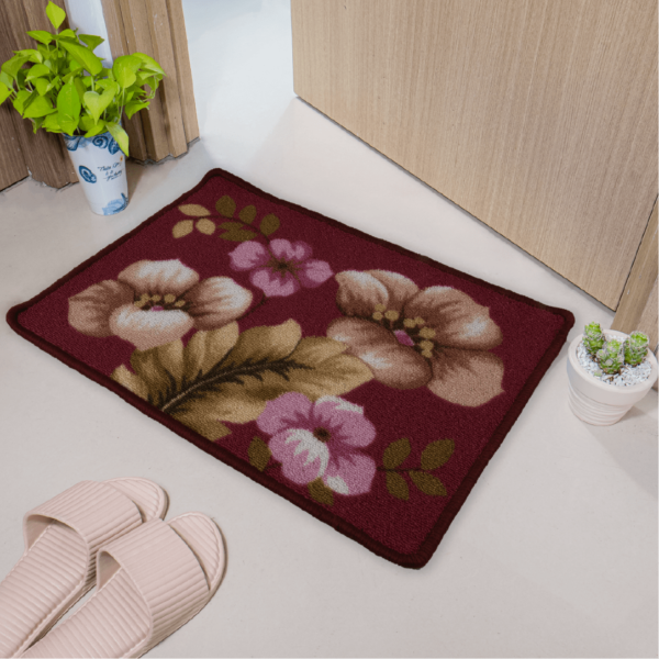 ảnh số 2 Thảm lau chân nhà tắm, phòng khách chống trơn trượt, thấm hút có viền họa tiết 3D có viền 35x58cm