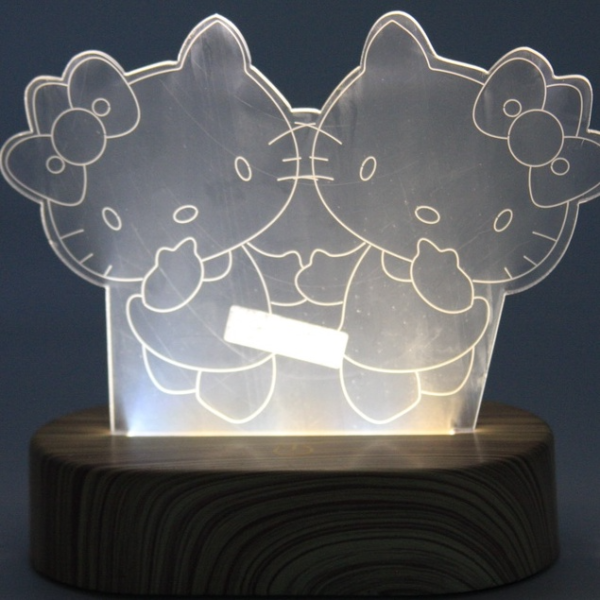 ảnh chính sách đổi trả Đèn ngủ 3D hình Hello Kitty để bàn 3 chế độ màu