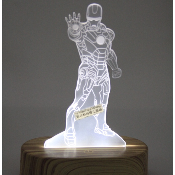 ảnh chính sách đổi trả Đèn ngủ hình Iron Man để bàn 3D 3 chế độ màu