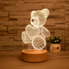 ảnh bìa Đèn ngủ 3D hình gấu & trái tim để bàn 3 chế độ màu